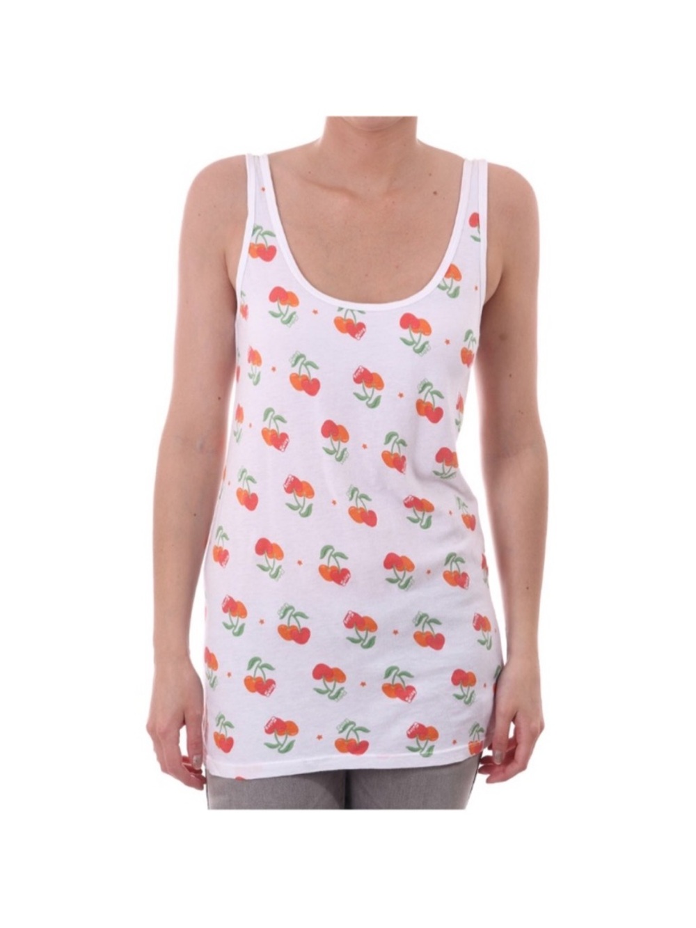 VTG Juicy Couture White Cherry Tank Tunic